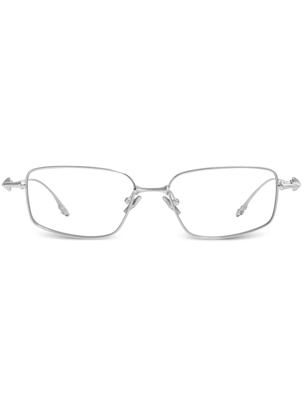 Gentle Monster Silver Rectangular Metal Frame Glasses